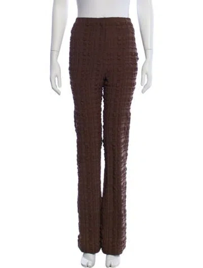 Pre-owned Nanushka Straight Leg Pants In Brown