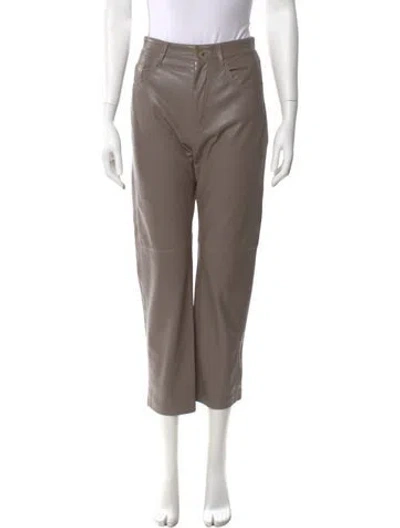Pre-owned Nanushka Straight Leg Pants In Brown