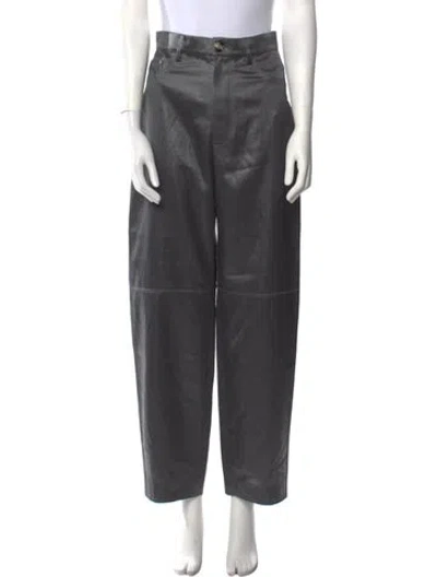 Pre-owned Nanushka Straight Leg Pants In Gray