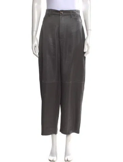 Pre-owned Nanushka Straight Leg Pants In Gray