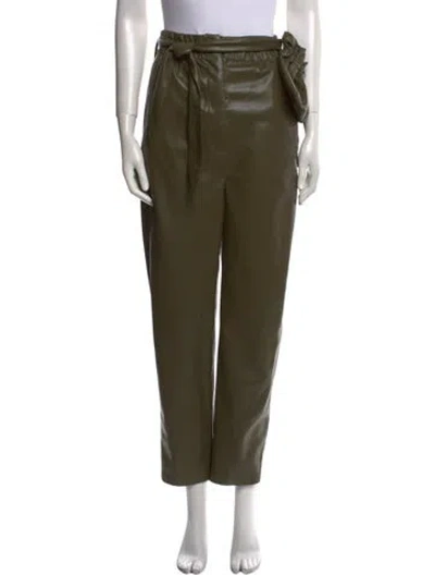 Pre-owned Nanushka Straight Leg Pants In Green