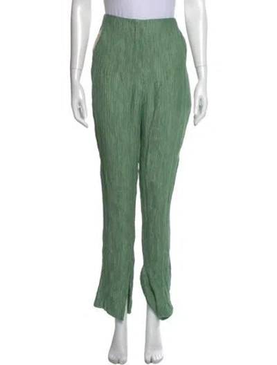 Pre-owned Nanushka Straight Leg Pants In Green