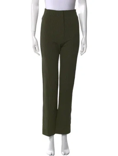 Pre-owned Nanushka Straight Leg Pants In Green