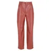Nanushka Straight Leg Pants In Brown Polyester In Brown