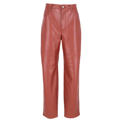 Nanushka Straight Leg Pants In Brown Polyester