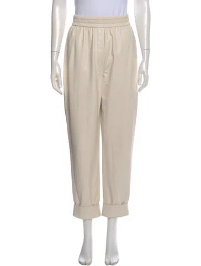 Pre-owned Nanushka Straight Leg Pants In Neutral