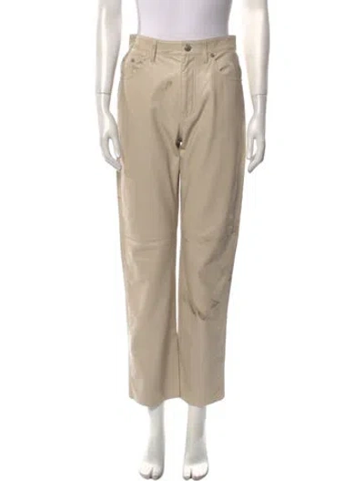 Pre-owned Nanushka Straight Leg Pants In Neutral