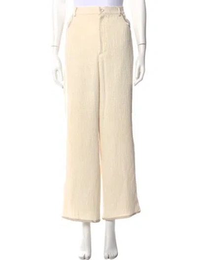 Pre-owned Nanushka Straight Leg Pants In Neutral