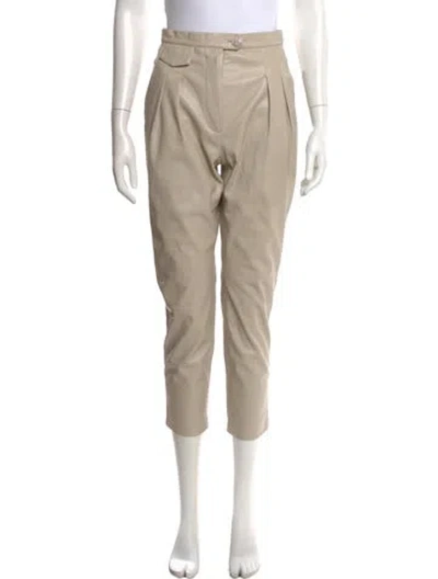 Pre-owned Nanushka Straight Leg Pants In Neutral