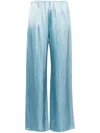 Nanushka Straight-leg Satin Trousers In Blue