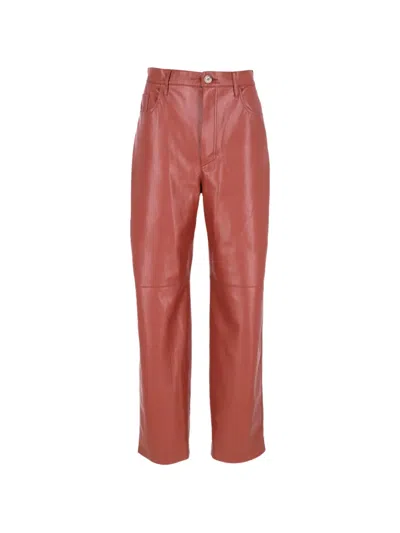 Pre-owned Nanushka Straight-leg Trousers In Brown