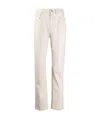 Nanushka Faux-leather Straight Leg Trousers In Nude