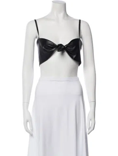 Pre-owned Nanushka Strapless Crop Top In Black