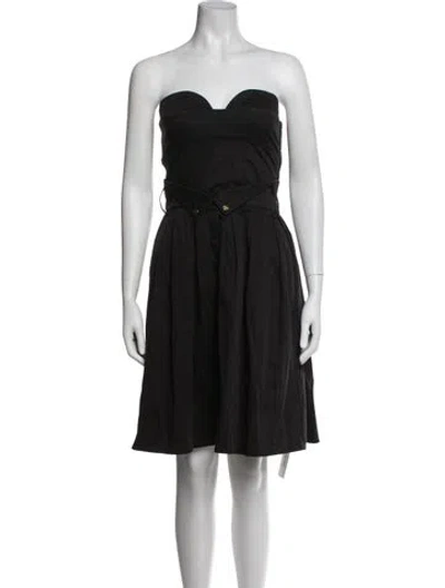 Pre-owned Nanushka Strapless Mini Dress In Black