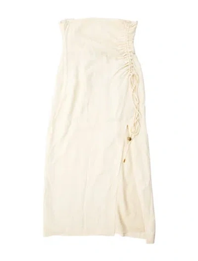 Pre-owned Nanushka Strapless Mini Dress In Neutral