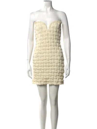 Pre-owned Nanushka Strapless Mini Dress In Neutral
