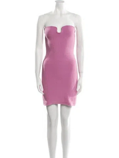 Pre-owned Nanushka Strapless Mini Dress In Pink