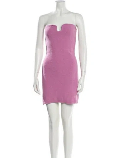 Pre-owned Nanushka Strapless Mini Dress In Pink