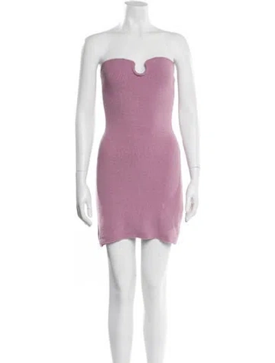 Pre-owned Nanushka Strapless Mini Dress In Pink