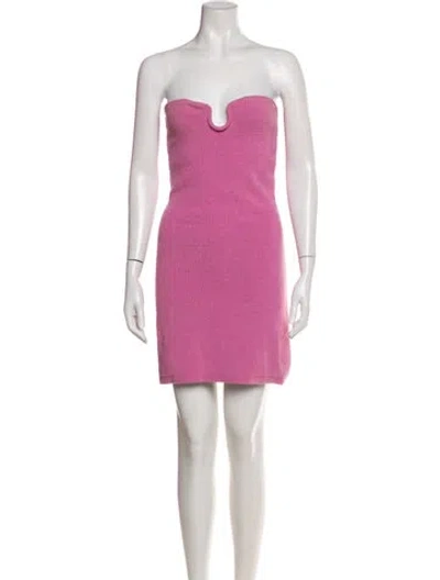 Pre-owned Nanushka Strapless Mini Dress In Pink