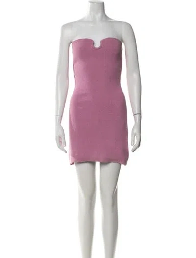Pre-owned Nanushka Strapless Mini Dress In Pink