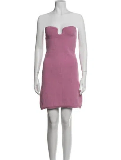 Pre-owned Nanushka Strapless Mini Dress In Pink