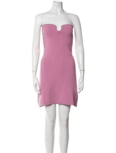 Pre-owned Nanushka Strapless Mini Dress In Pink