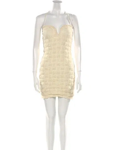 Pre-owned Nanushka Strapless Mini Dress W/ Tags In Neutral