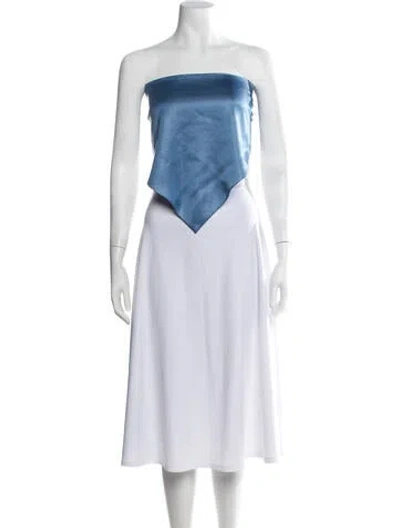Pre-owned Nanushka Strapless Top In Blue