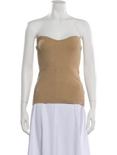 Pre-owned Nanushka Strapless Top In Green