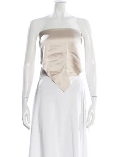 Pre-owned Nanushka Strapless Top In Neutral