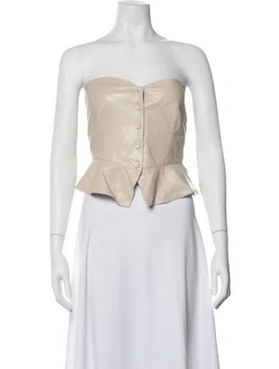 Pre-owned Nanushka Strapless Top In Neutrals