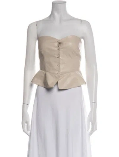 Pre-owned Nanushka Strapless Top In Neutrals