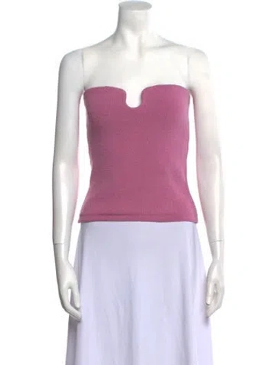 Pre-owned Nanushka Strapless Top W/ Tags In Purple