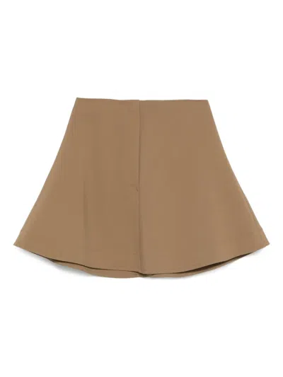 Nanushka Stretch A-line Skirt In Brown