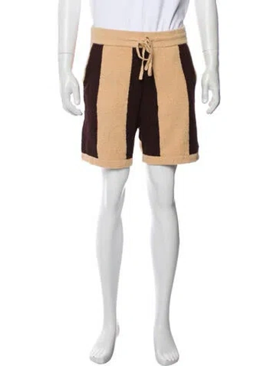 Pre-owned Nanushka Striped Athletic Shorts In Neutrals