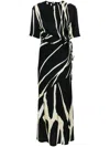 Nanushka Brantley Dress In Light Fringe In Black