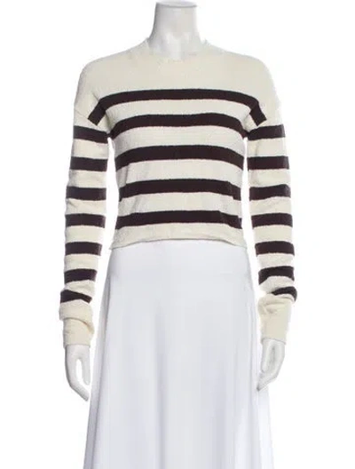 Pre-owned Nanushka Striped Crew Neck Sweater In Brown