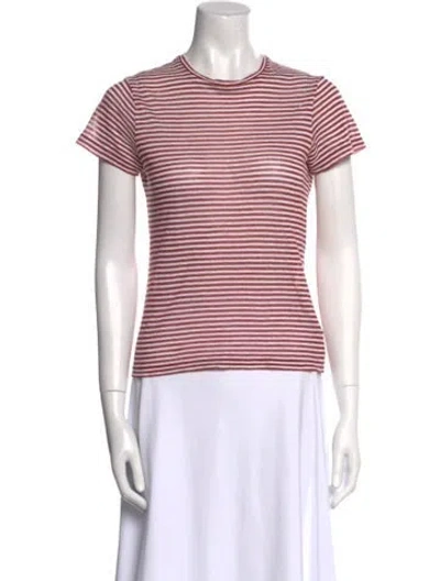 Pre-owned Nanushka Striped Crew Neck T-shirt In Pink