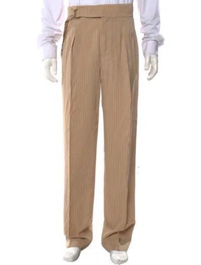 Pre-owned Nanushka Striped Dress Pants In Neutral