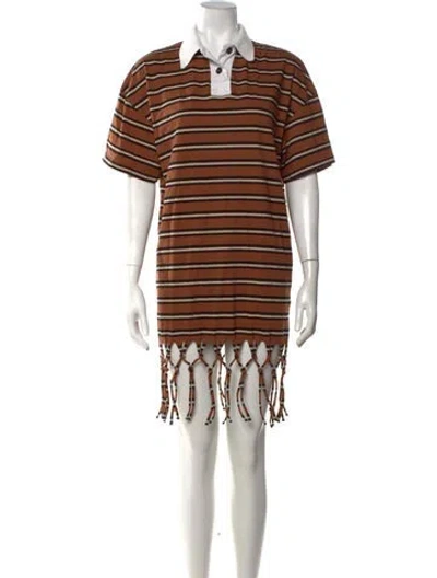 Pre-owned Nanushka Striped Mini Dress In Multicolor