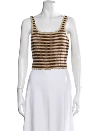 Pre-owned Nanushka Striped Square Neckline Crop Top In Multi