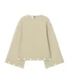 Nanushka Sand Wool Blend Oversize Anwen Blouse In Oat