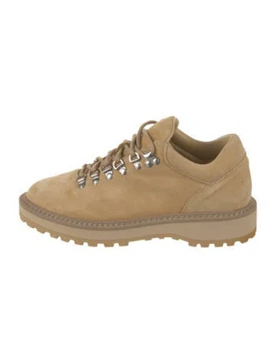 Pre-owned Nanushka Suede Hiking Boots In Neutral