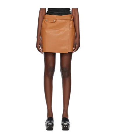 Nanushka Susan Short Skirt In Brown