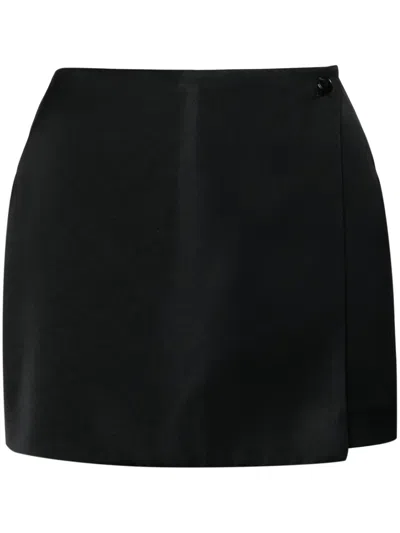 Nanushka Svana Wrap Skorts In Black