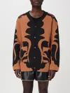 Nanushka Boan Patterned-jacquard Cardigan In 棕色