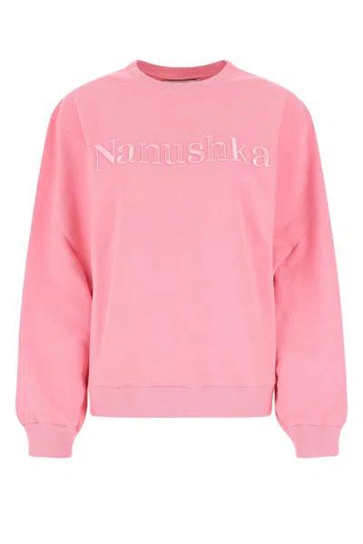Nanushka Remy Embroidered Sweatshirt In Pink