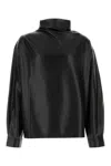 Nanushka Mikael Top In Synthetic Leather In Black