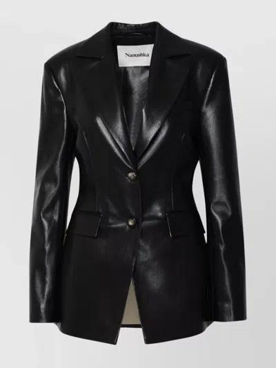 Nanushka Black Polyester Blend Blazer Jacket